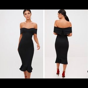 Pretty Little Thing. Black size 4 dress. Perfect for a wedding!